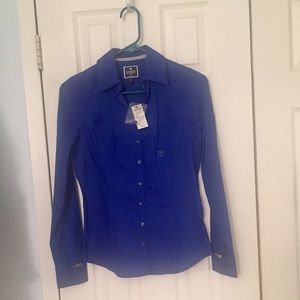 Express Essential Shirt in Blue, XS